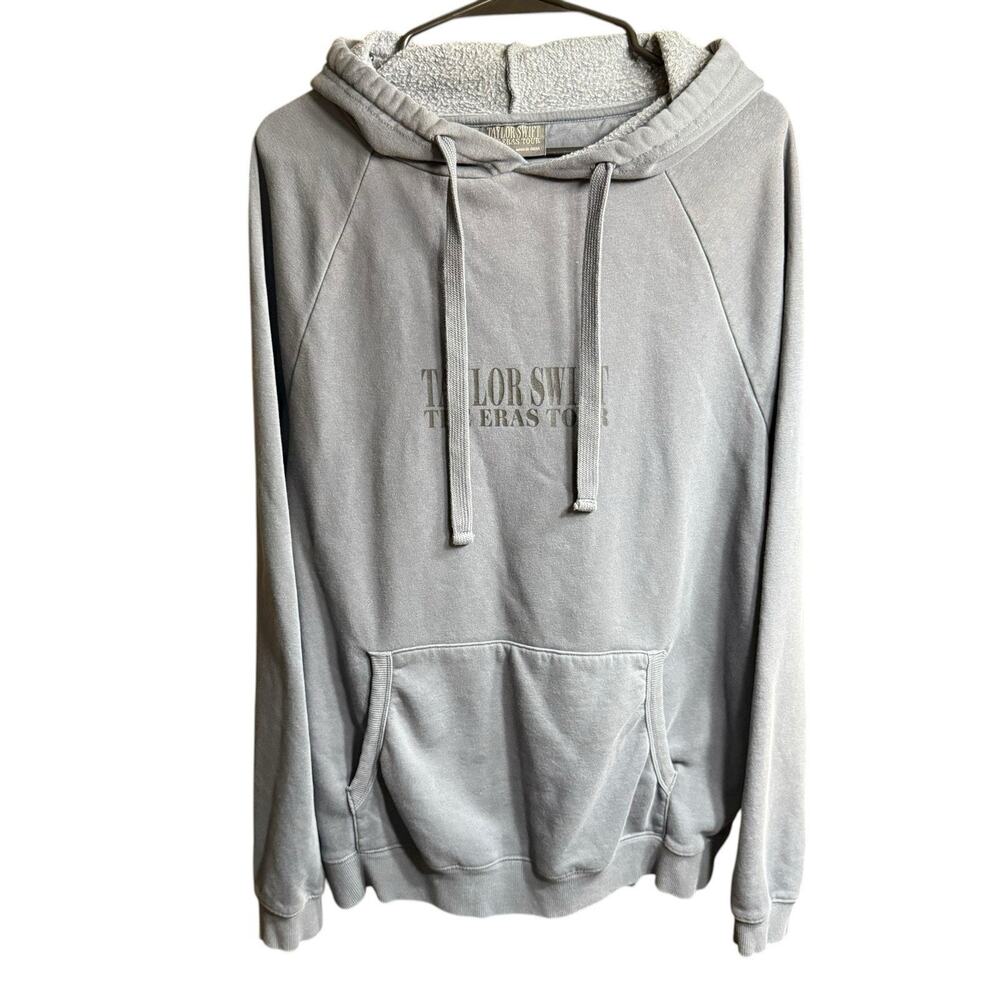 Taylor Swift The Eras International Tour Washed Blue/Grey Hoodie- Size Small